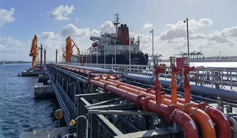 中交蒙巴萨新建KOT油码头第一次靠船及试运行圆满完成